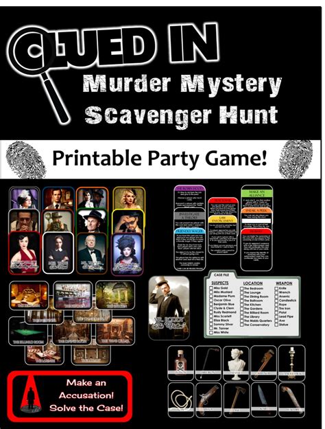 Downloadable Murder Mystery Party Games .